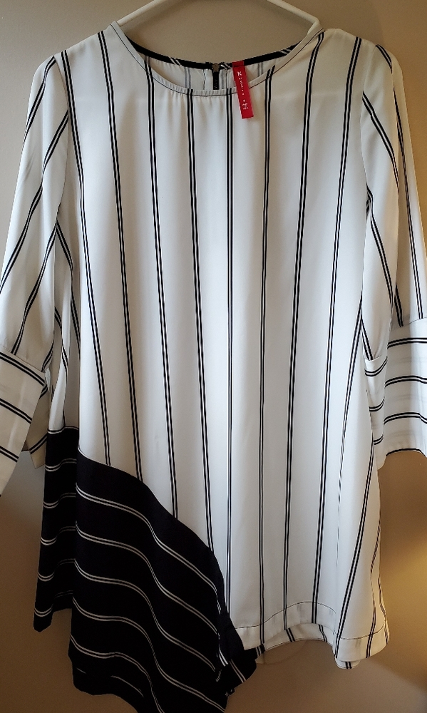 Black and white striped top